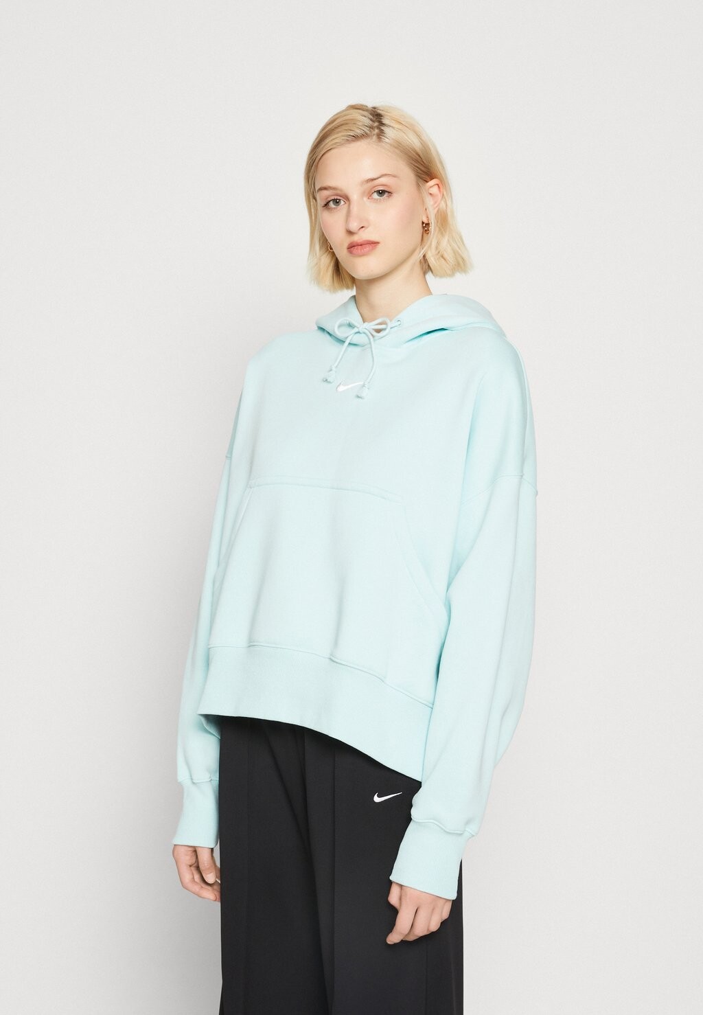 

Толстовка с капюшоном Nike Phoenix Fleece Pant, нефритовый светло-голубой/парус, Синий;серый