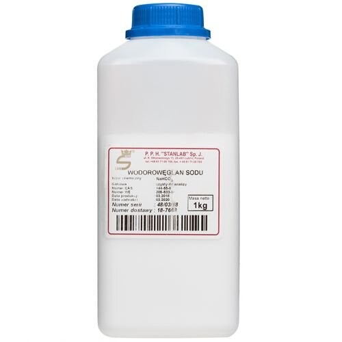 

Сода пищевая, бикарбонат натрия PURE 1кг Stanlab