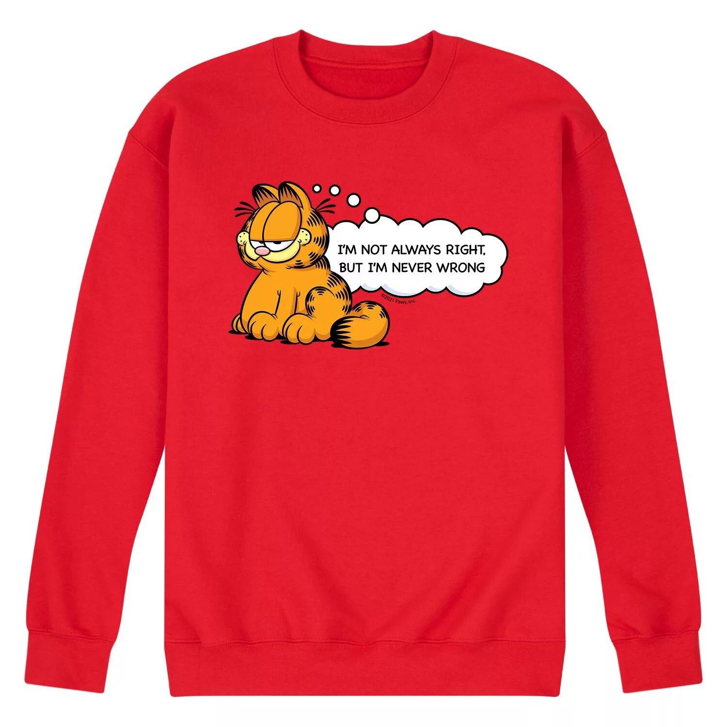 

Мужская толстовка Garfield Never Wrong Licensed Character