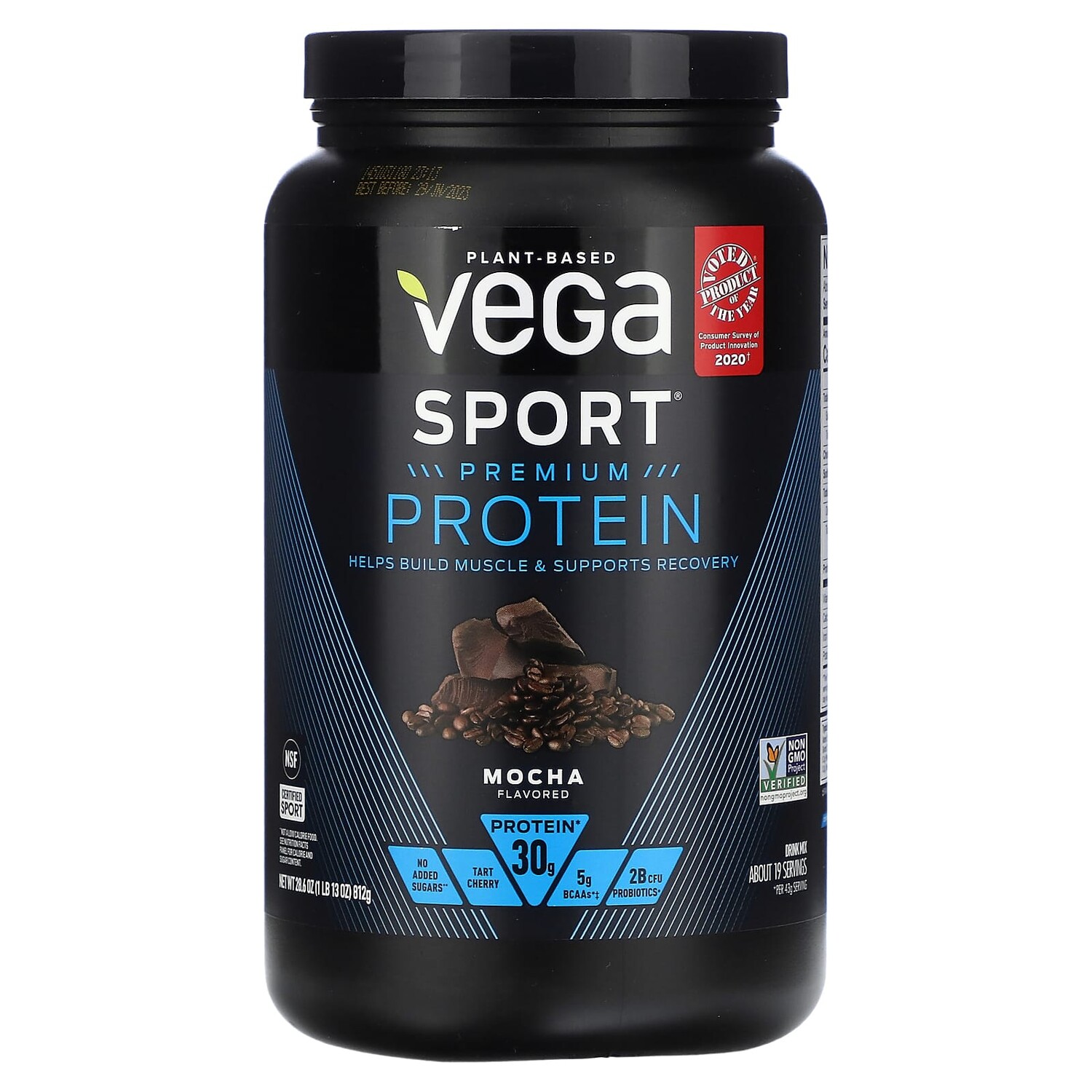 

Sport Performance, протеиновый порошок, вкус мокко, 812 г (28,6 унции), Vega