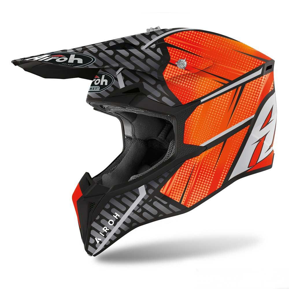 Шлем для мотокросса Airoh Wraap Idol, оранжевый