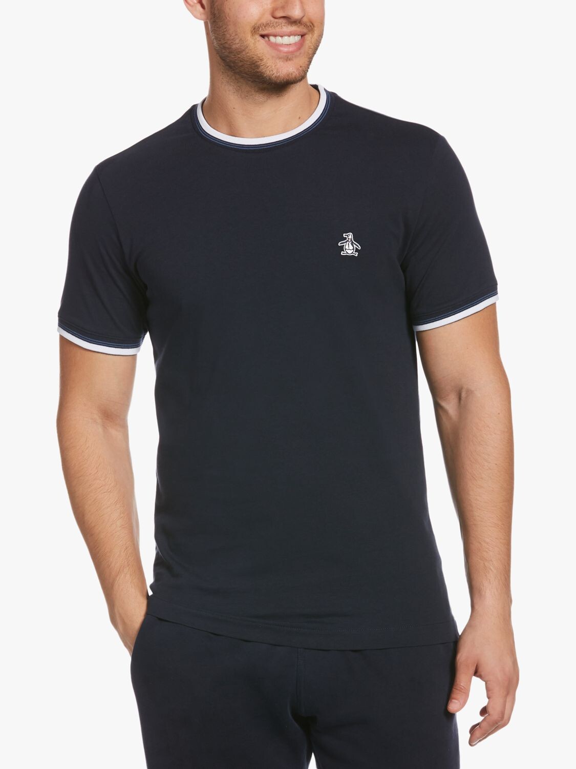 

Футболка Original Penguin Ringer из органического хлопка с круглым вырезом, темно-сапфировый