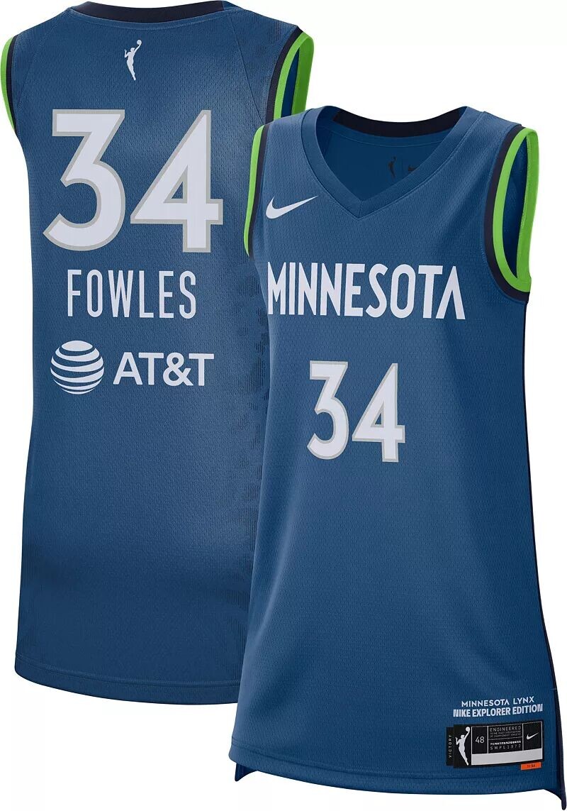 

Синий Джерси Replica Explorer Nike для взрослых Minnesota Lynx Sylvia Fowles
