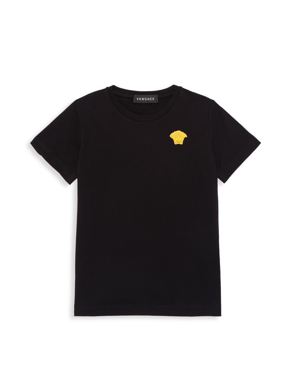 

Хлопковая футболка Little Kid's & Kid's Logo Versace, черный
