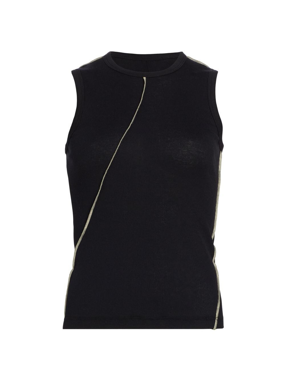 

Трикотажная майка в рубчик Helmut Lang, черный