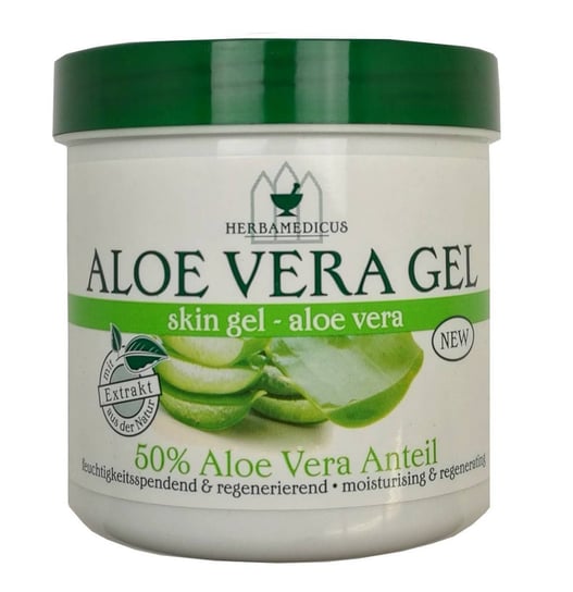 Гель Алоэ 50% для сухой кожи - 250 мл Herbamedicus, Aloe Vera oliveway mediterranian fusion garden aloe vera set