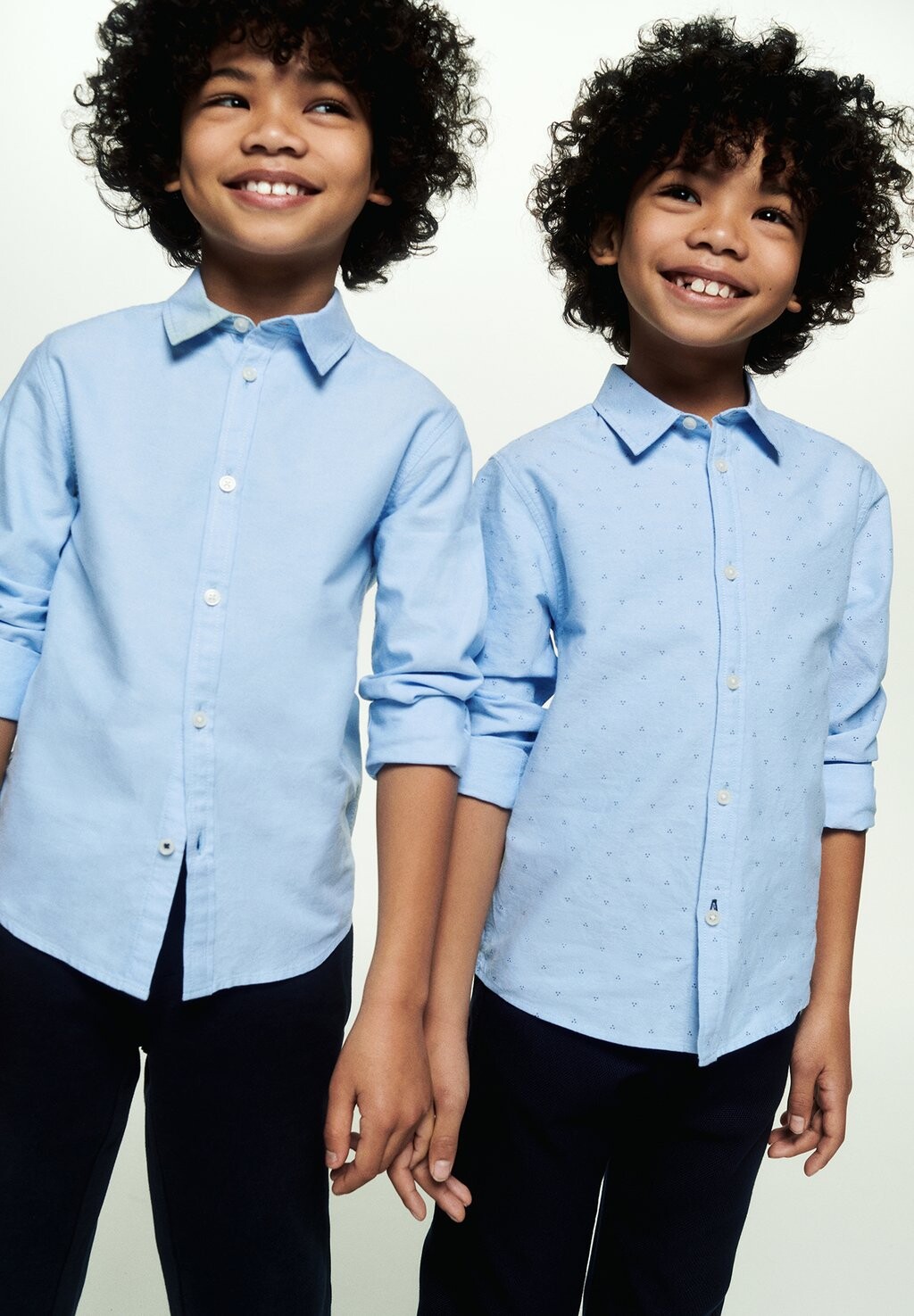 

Рубашка OXFORDP Mango Kids, цвет sky blue