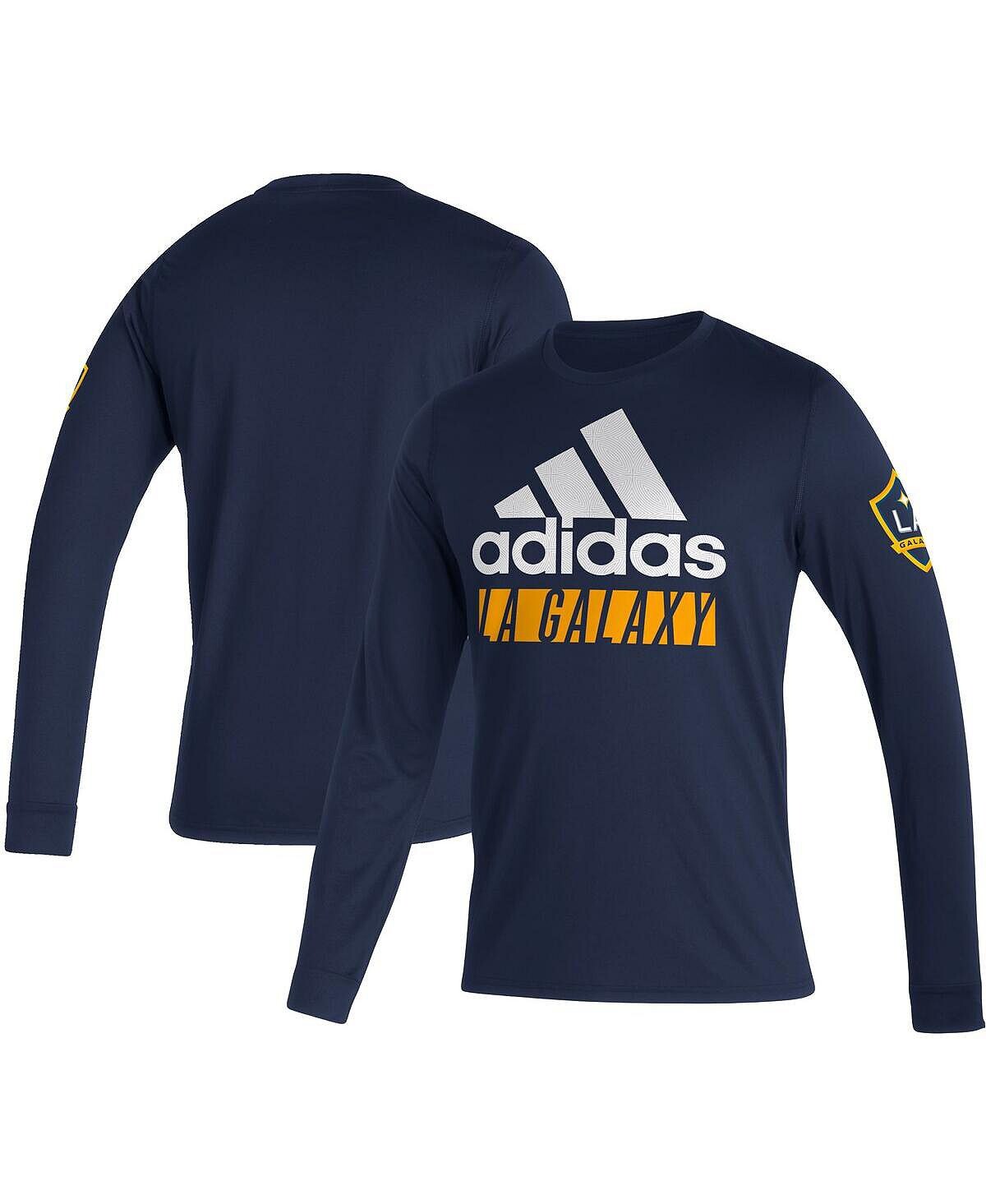 

Мужская темно-синяя футболка с длинным рукавом LA Galaxy в винтажном стиле AEROREADY adidas