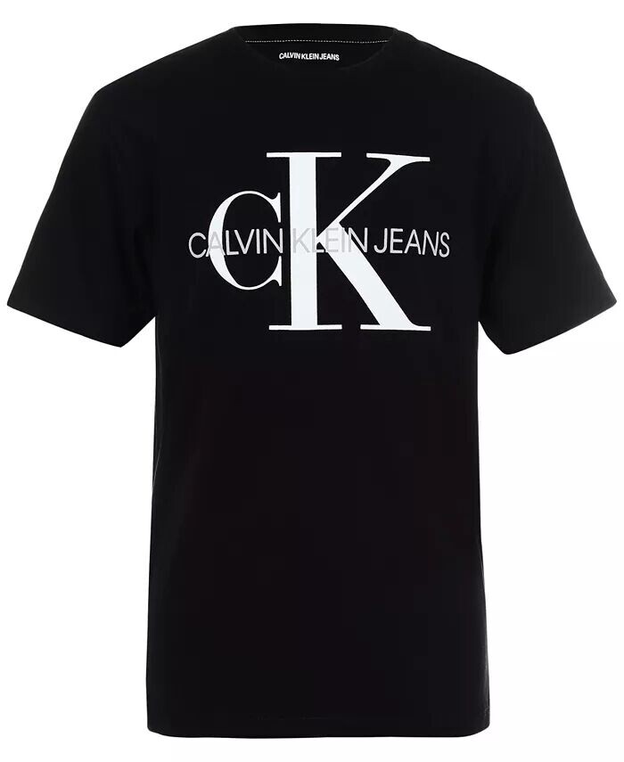 

Футболка с ярким фирменным логотипом Big Boys и графическим рисунком Calvin Klein, черный