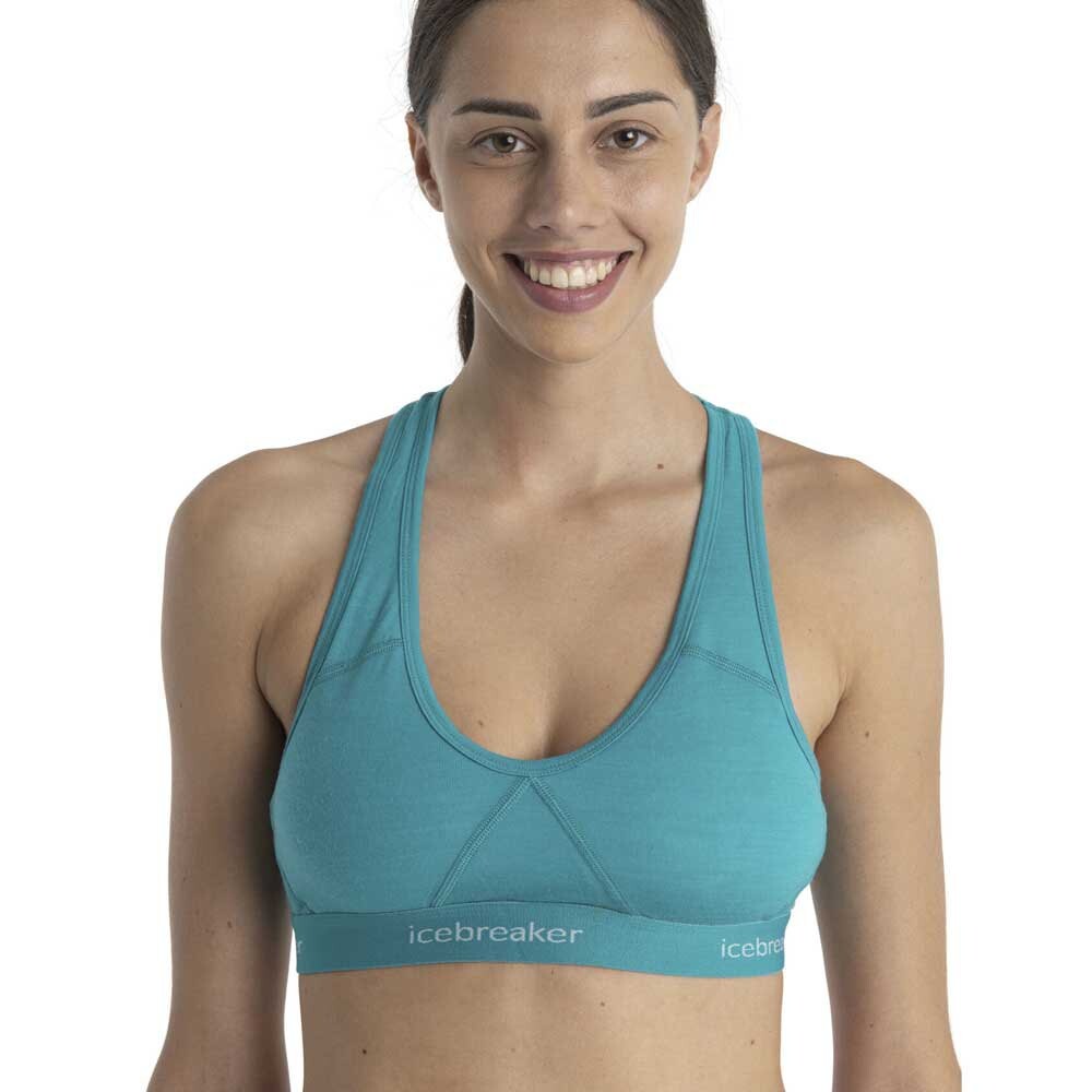 

Спортивный бюстгальтер Icebreaker Sprite Racerback Merino, зеленый