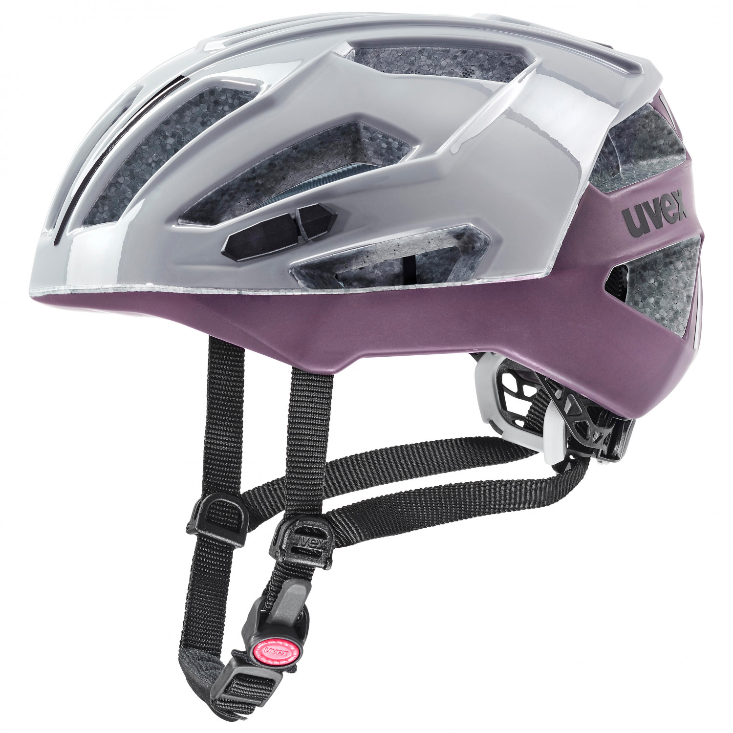 Велосипедный шлем Uvex Gravel X, цвет Rhino/Plum шлем велосипедный с вентиляционными отверстиями с фонарем 57 62 см yxe009 rockbros