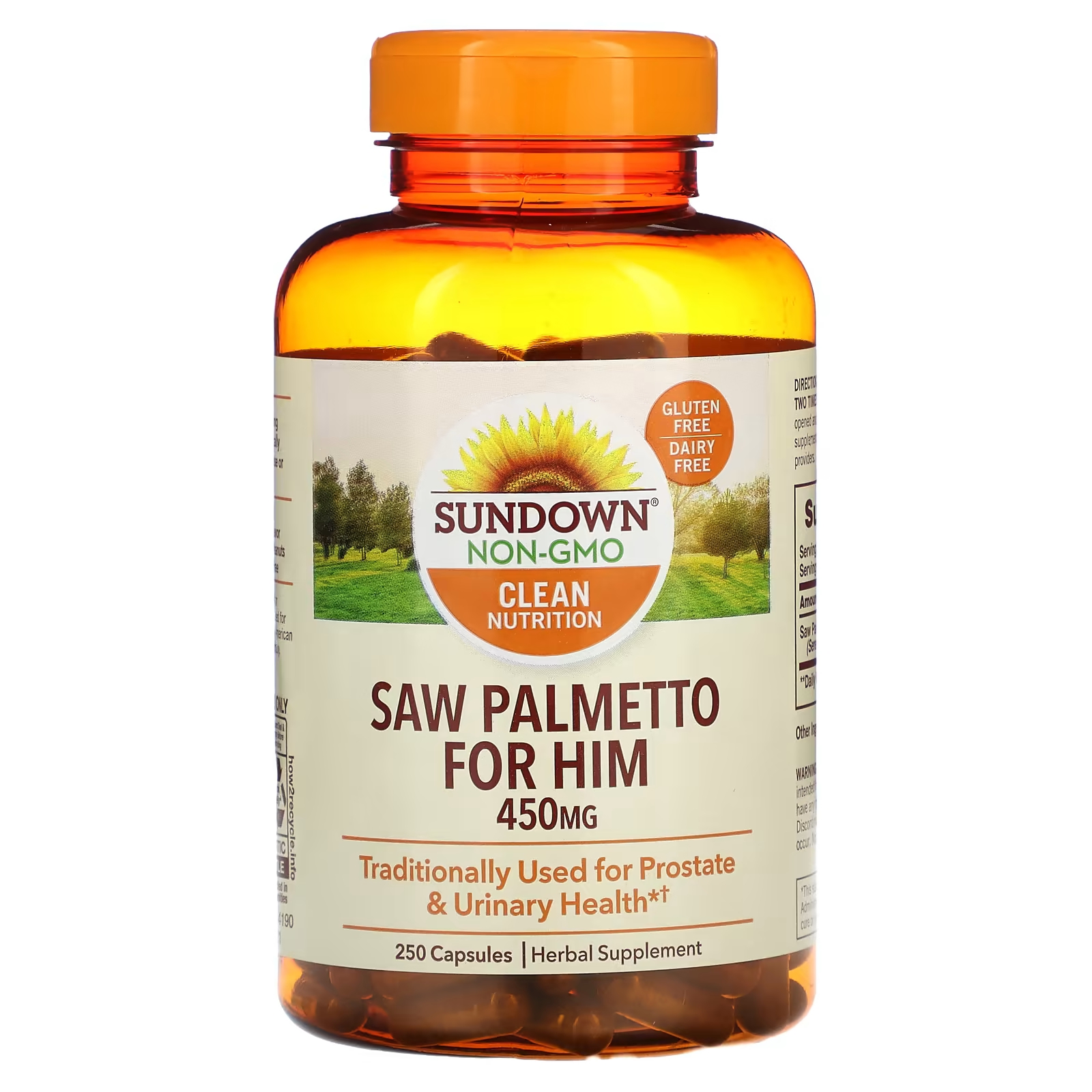 Sundown Naturals Saw Palmetto For Him 450 мг 250 капсул (225 мг на капсулу)