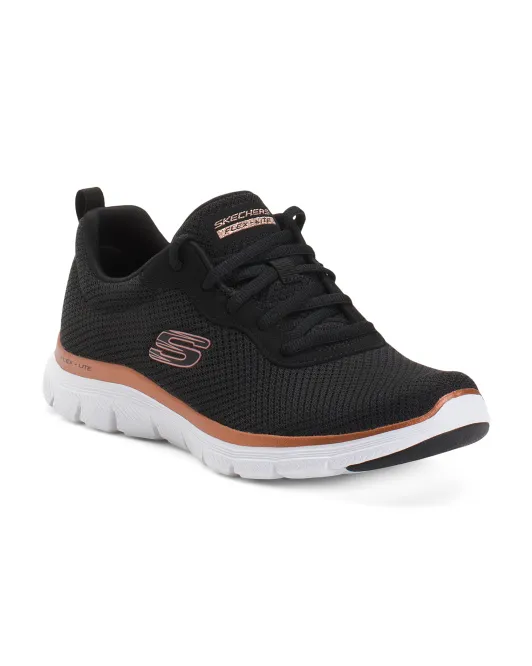 

Кроссовки для ходьбы Flex Appeal 4 Skechers, черный/розовое золотой