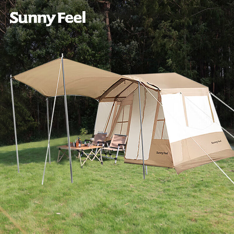 

Sunnyfeel Mountain Canopy двухслойная утолщенная многофункциональная ночная палатка/палатка с навесом цвета хаки дома 550*316*205 см