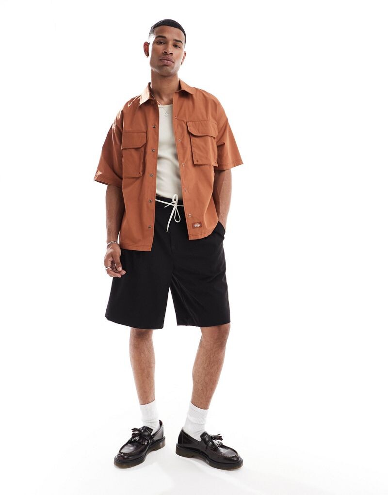 

Коричневая футболка с короткими рукавами Dickies Fishersville