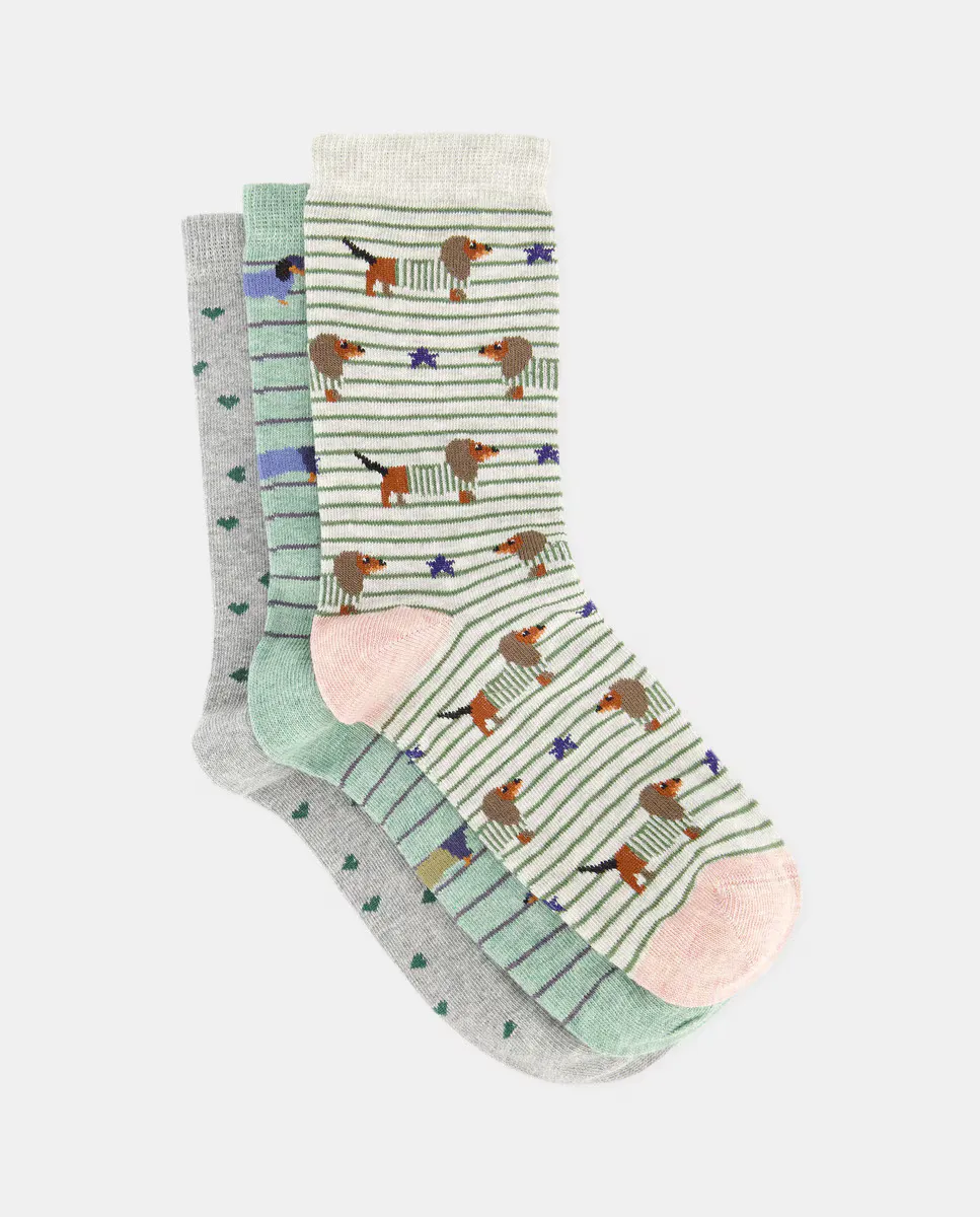 

Женская упаковка из 3 носков для собак Easy Wear, мультиколор