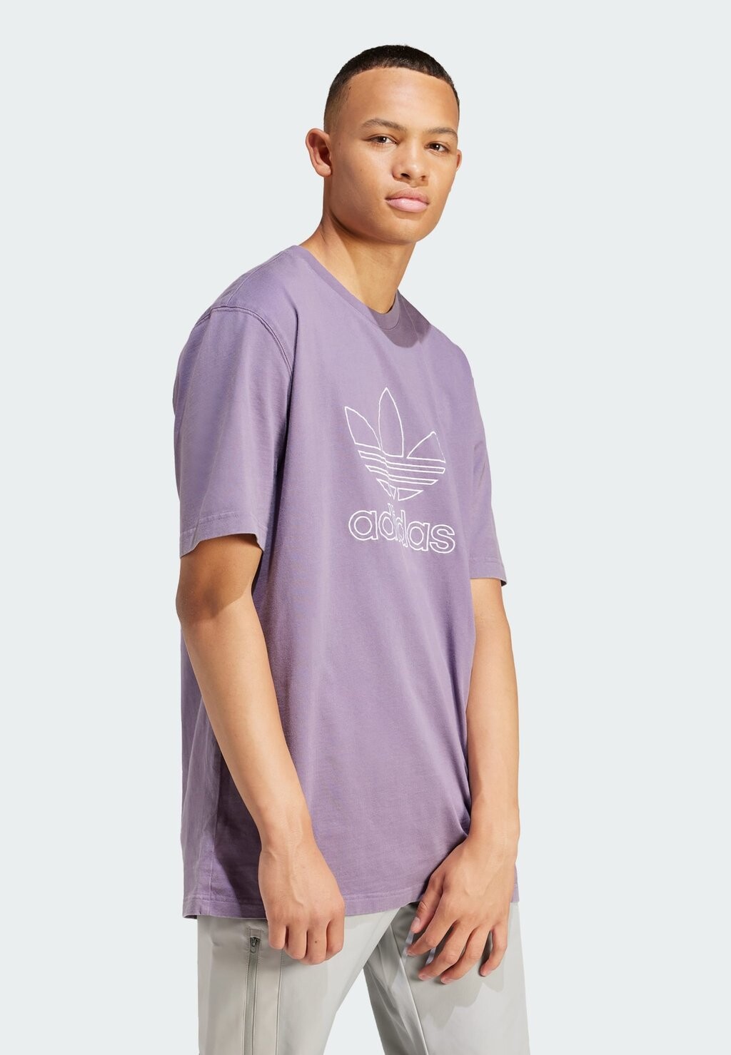 Футболка с принтом Tref Tee adidas Originals, цвет shadow violet