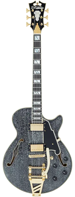 

Электрогитара D'Angelico Excel EX-SS Semi-Hollow with Shield Tremolo & Deluxe Hardshell Case 2022 Black Dog