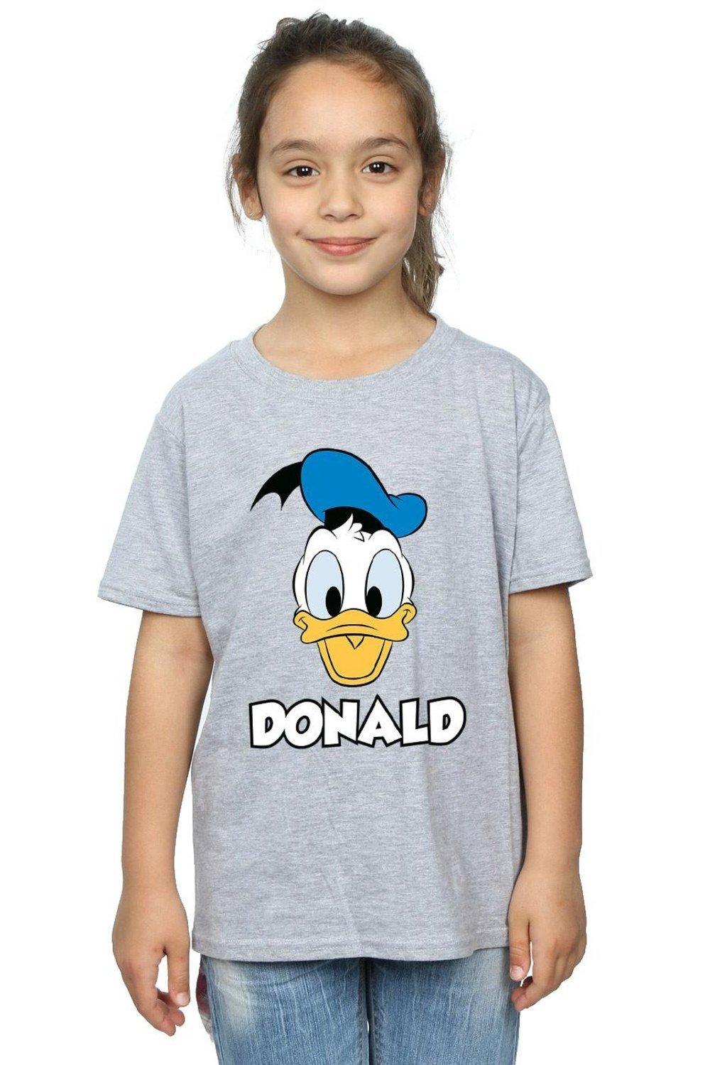 Хлопковая футболка с изображением Дональда Дака Disney, серый картина из страз с изображением дональда дака диснея вышивка картина с животными украшение для дома рождественские подарки для детей