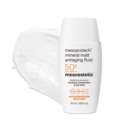 

Солнцезащитный крем, минерально-матовый антивозрастной флюид Spf50, 50 мл Mesoestetic