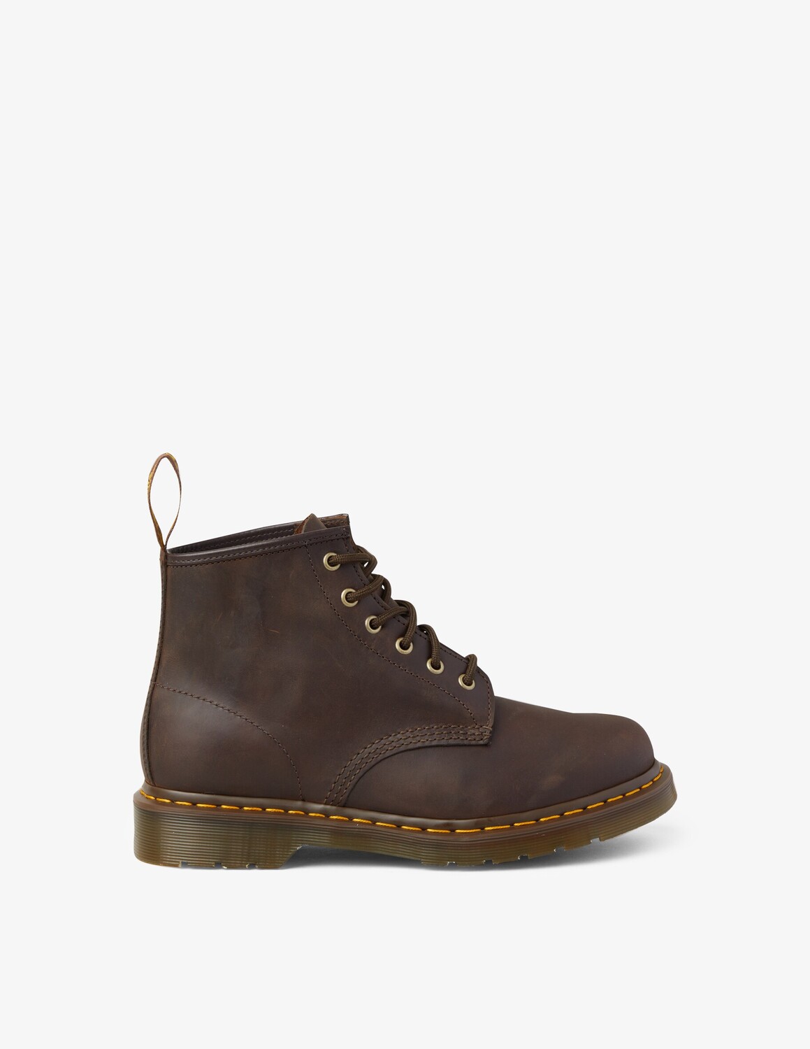 

Кожаные ботинки с 6 люверсами Dr. Martens, коричневый