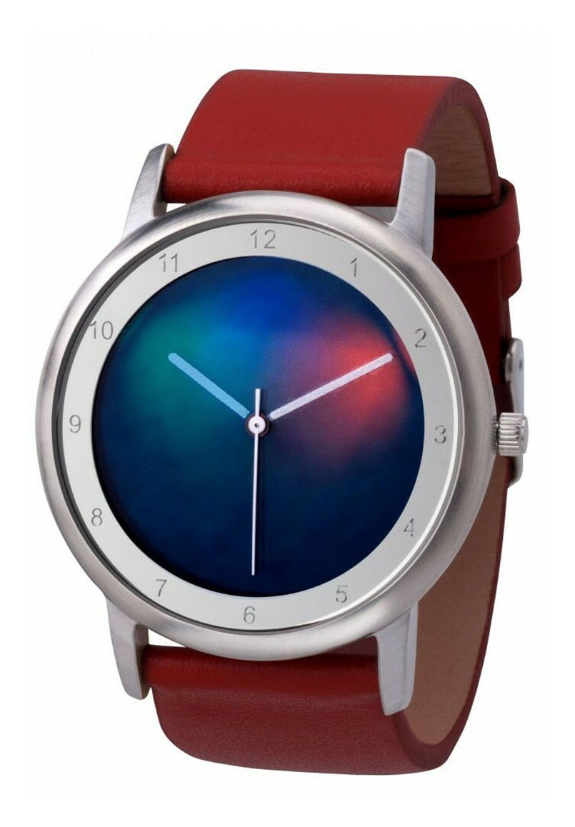 Часы AVANTGARDIA LIGHT-NEUES DESIGN Rainbow Watch, цвет rotes echtlederarmband