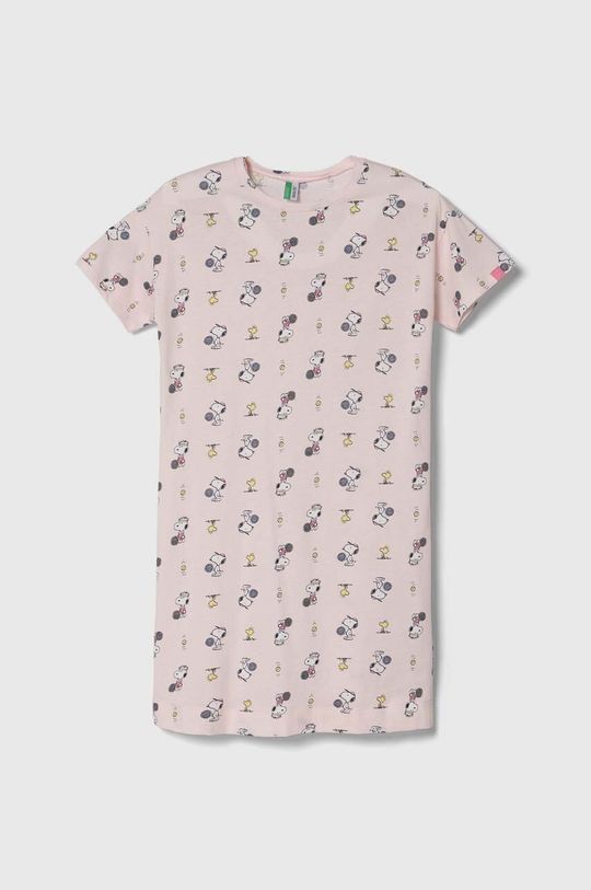 Детская рубашка для сна из коллаборации с Peanuts United Colors of Benetton, розовый