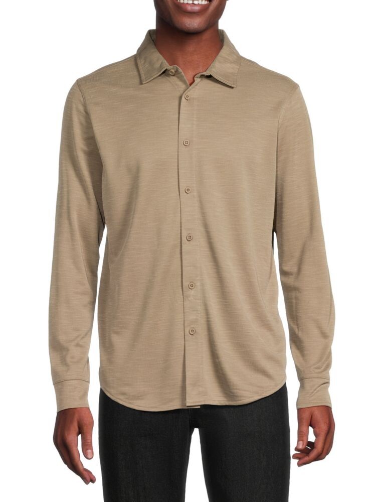 

Однотонная рубашка Saks Fifth Avenue, цвет Oak Tree