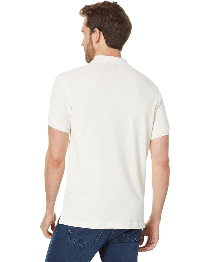 

Поло U.S. POLO ASSN. Short Sleeve Slim Fit Vertical Color-Block Knit Polo Shirt, цвет Vanilla Prep