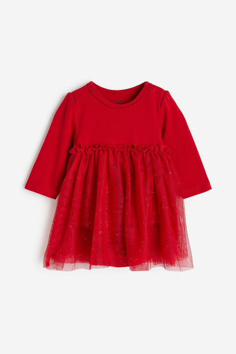 Платье-юбка из тюля H&M, красный