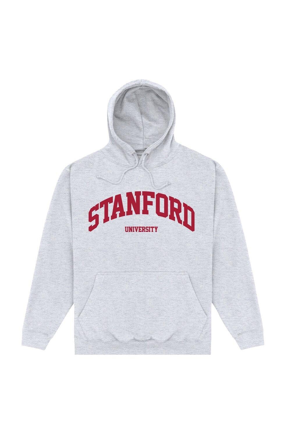 

Серая толстовка с капюшоном Script Heather Stanford University, серый