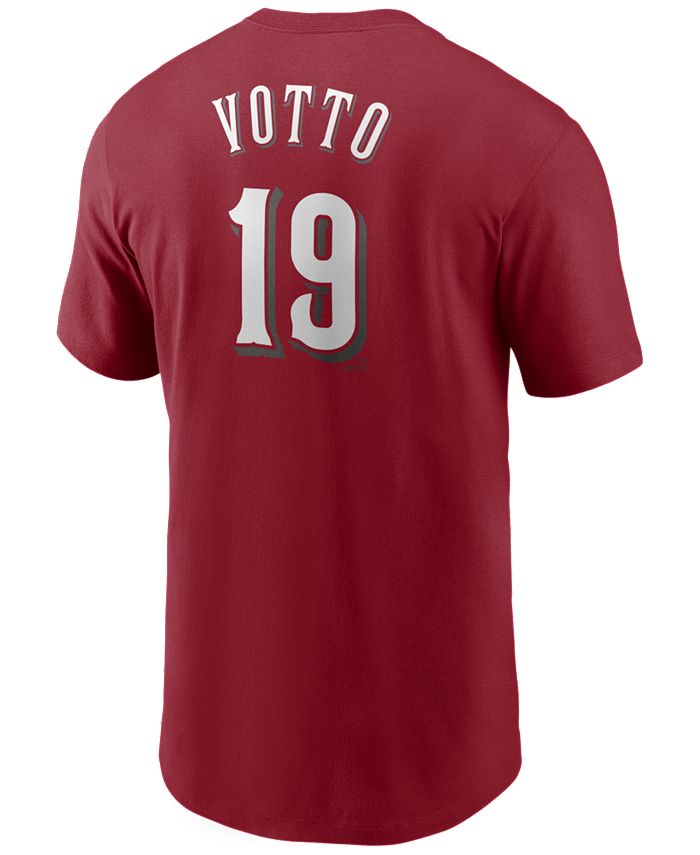 

Мужская футболка Joey Votto Cincinnati Reds с именем и номером игрока Nike, красный