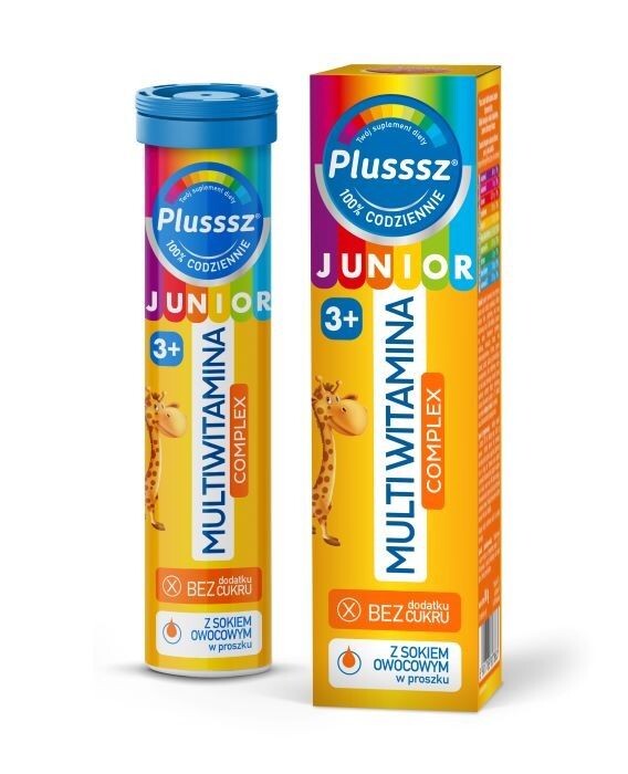 

Набор витаминов и минералов для детей Plusssz Junior Multiwitamina Complex Tabletki, 20 шт