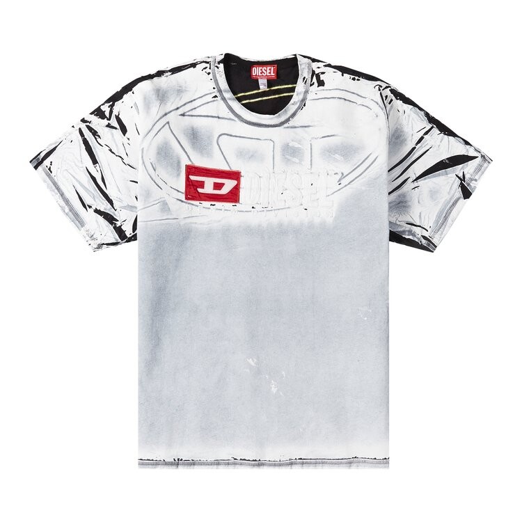 

Футболка Diesel Ox Logo 'White', белый, Серый
