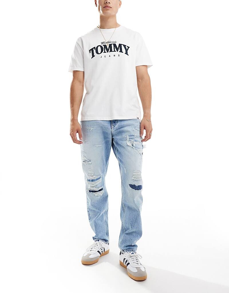 

Tommy Jeans – Isaac – Возвращенные голубые потертые джинсы