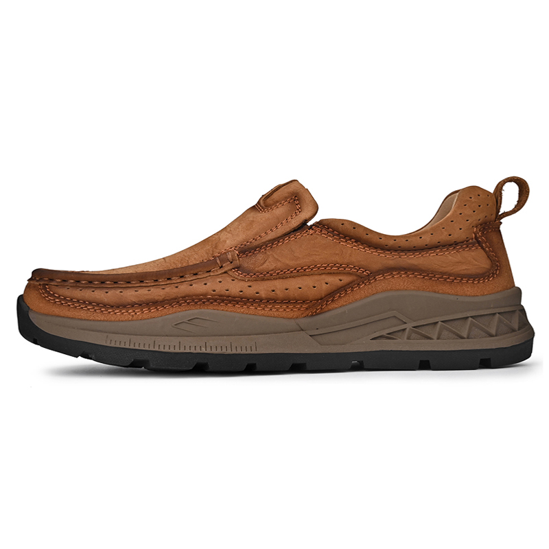 

Туфли мужские Men"s Casual Men Low-Top King Jinmai, цвет Light Brown Slipper 2383-Small Sign