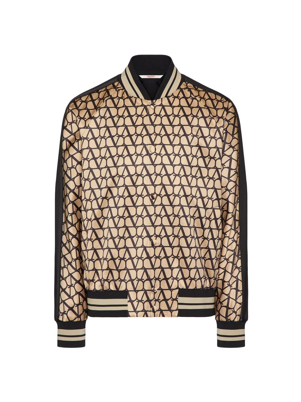 Куртка-бомбер из вискозы с принтом Toile Iconographe Valentino, бежевый