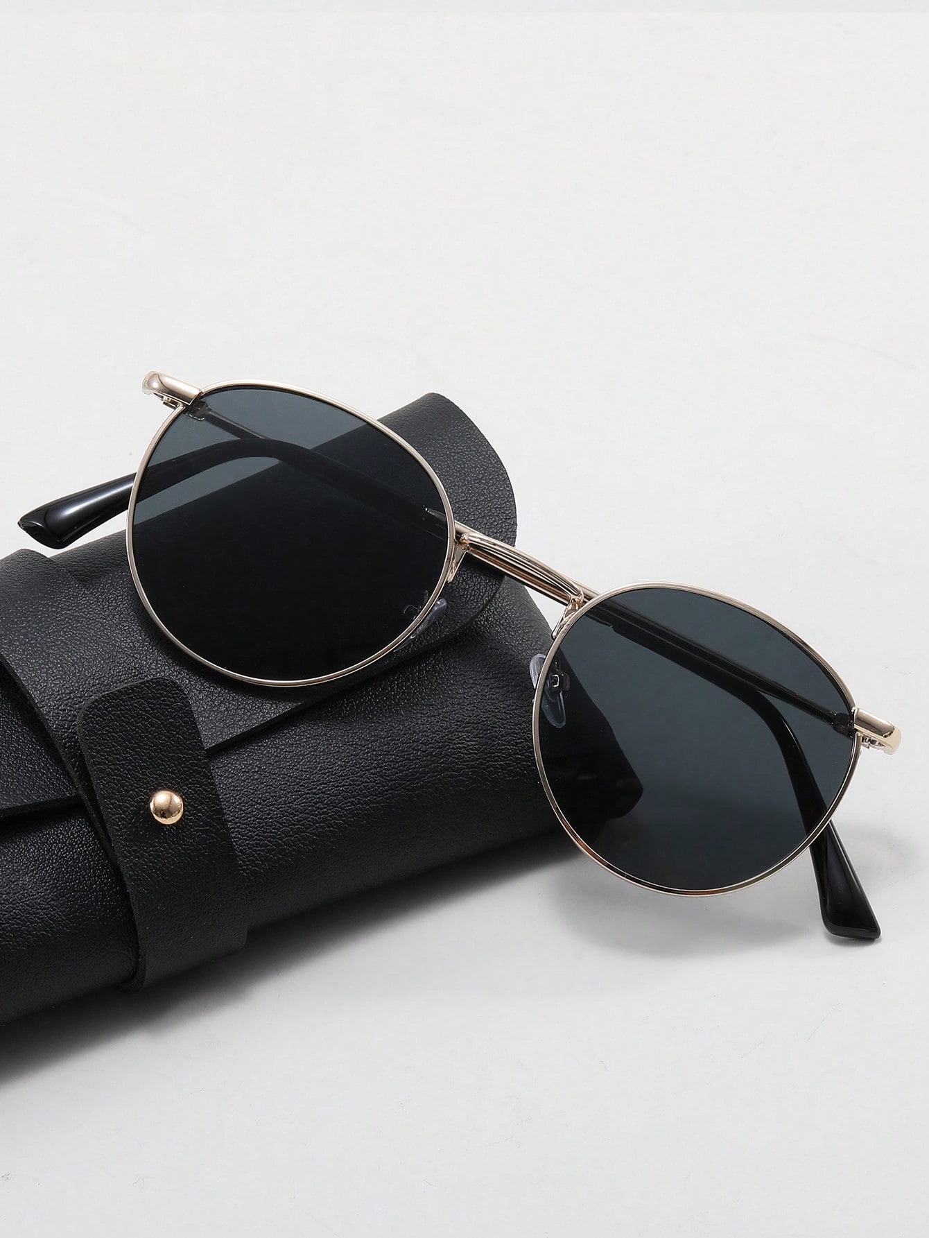 1 шт. женские круглые металлические модные солнцезащитные очки с защитой от солнца