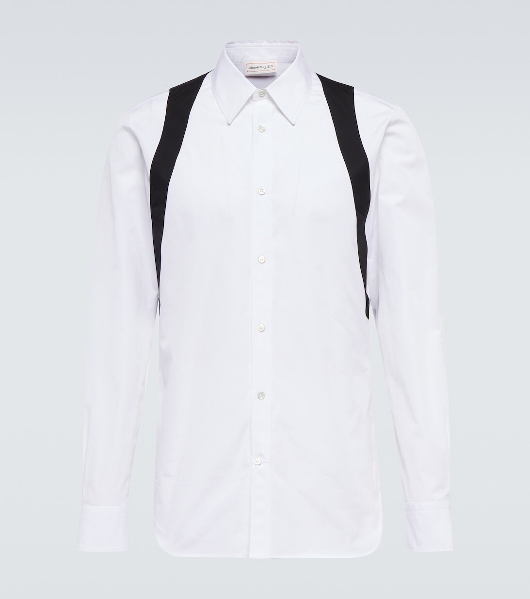 

Хлопковая рубашка с завязками Alexander McQueen, белый