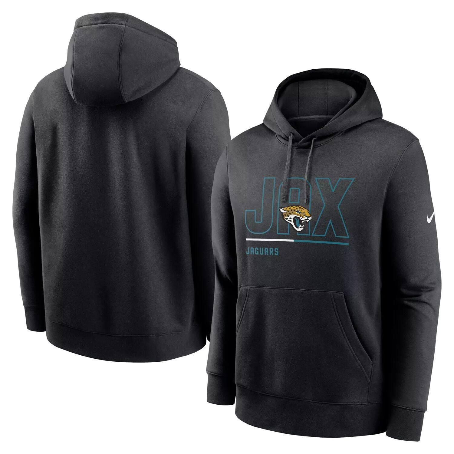 

Мужской черный флисовый пуловер с капюшоном Jacksonville Jaguars City Code Club Nike