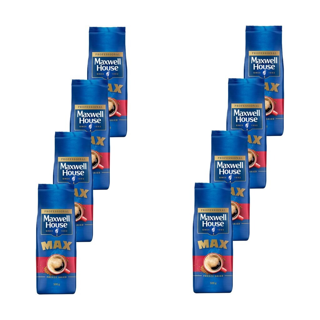 

Кофе растворимый MAXWELL HOUSE Кофе растворимый MAX 8 пакетиков по 500 г. Jacobs