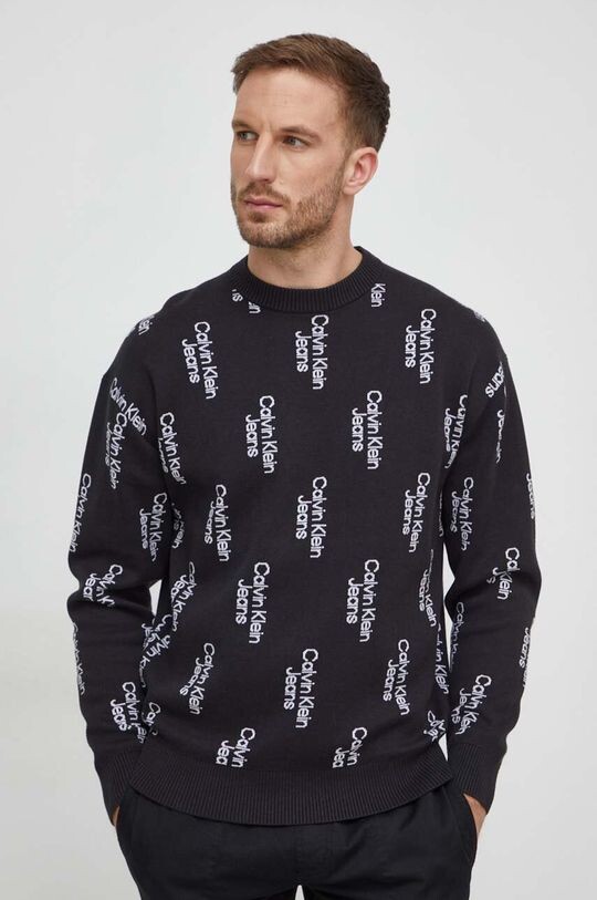 

Хлопковый свитер Calvin Klein Jeans, черный