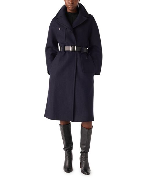 

Пальто Manteau с поясом ba&sh, цвет Blue