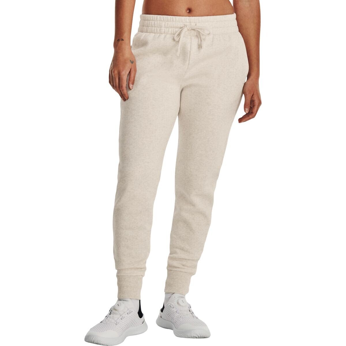Флисовый джоггер rival Under Armour, цвет oatmeal light heather