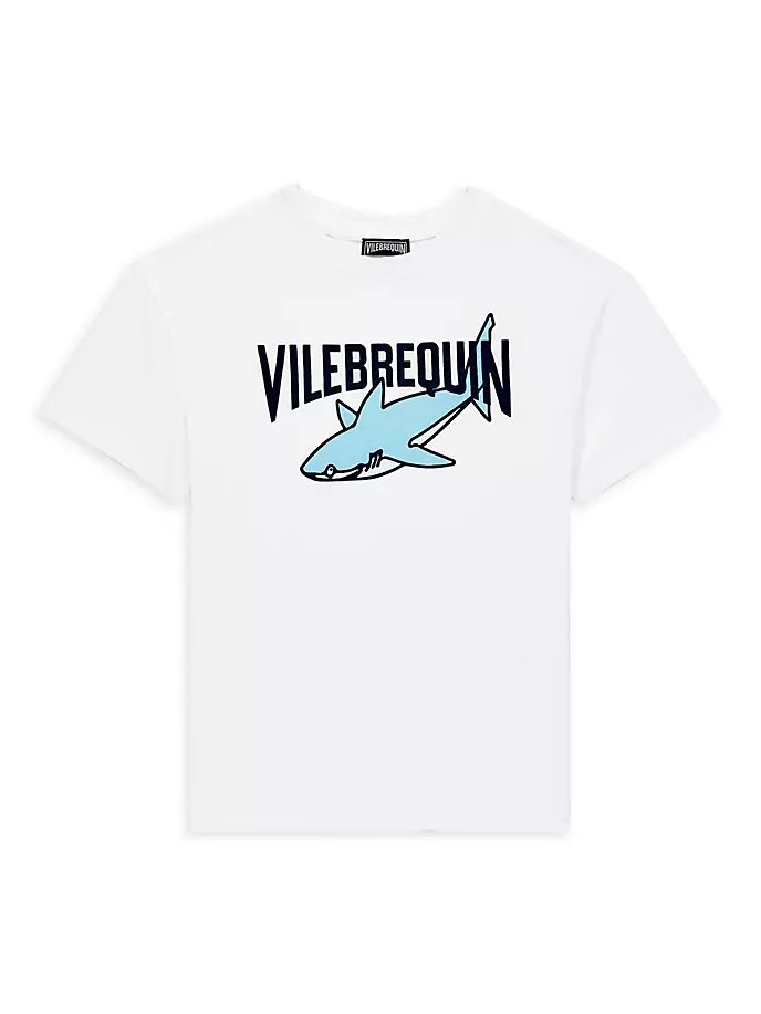 

Футболка Little Boy's & Boy's с логотипом в виде акулы Vilebrequin, цвет blanc