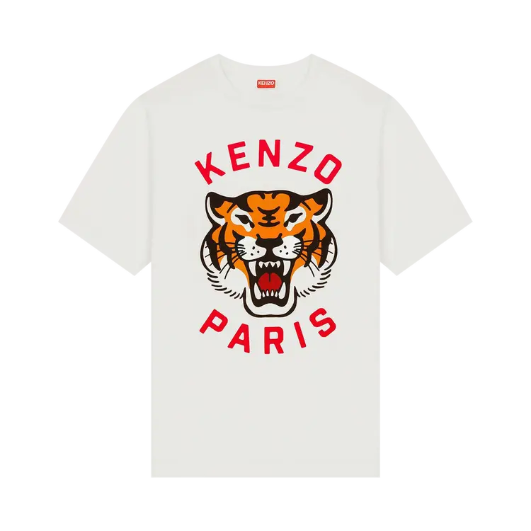 

Футболка Kenzo Lucky Tiger Oversize 'Off White', белый