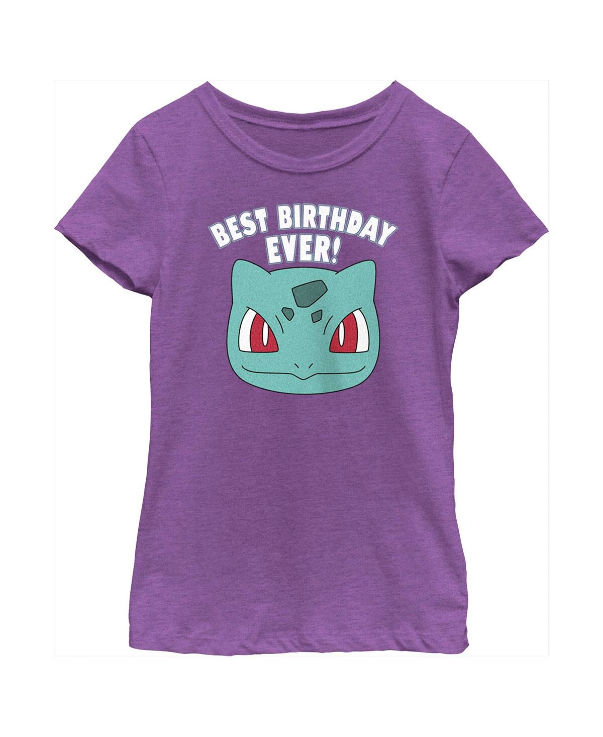 

Детская футболка с надписью Pokemon Bulbasaur Best Birthday Ever для девочек Nintendo
