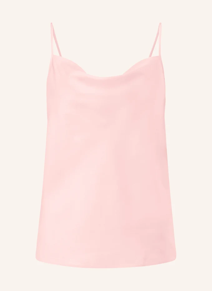 Атласная блузка-топ Comma, розовый