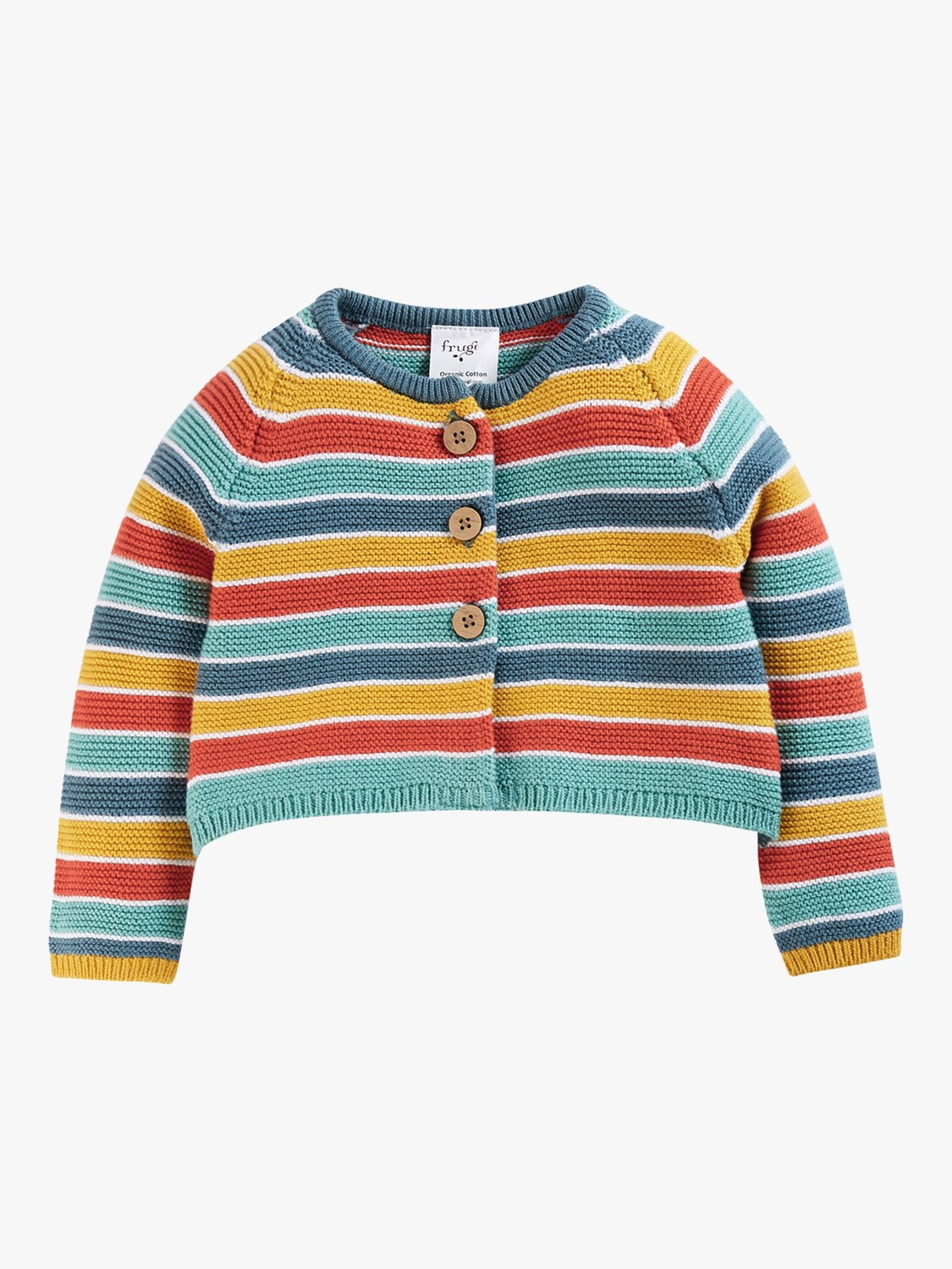 

Кардиган в полоску из органического хлопка Baby Bright As A Button Frugi, мульти