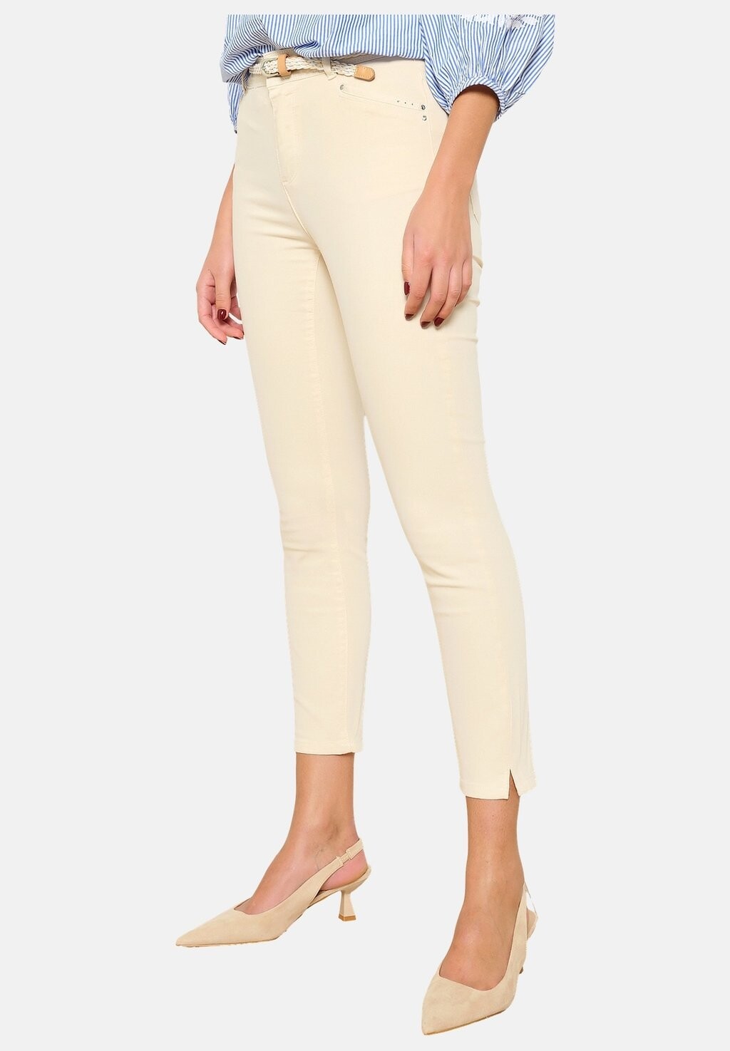 

Джинсы Skinny Fit WITH BELT LolaLiza, цвет lt beige